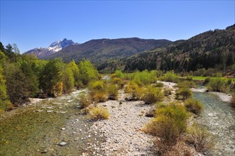 Gravel bank on the Melezza river