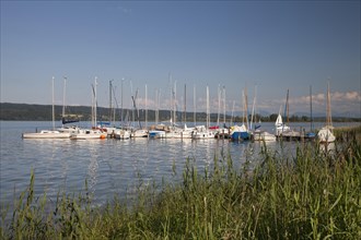 Boats on Ammersee Lake or Lake Ammer