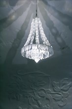 Chandelier made of ice