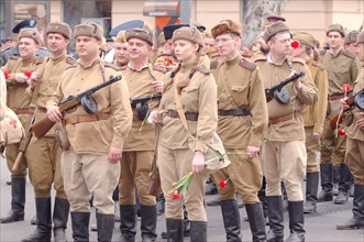 Parade commemorating the liberation of Odessa from the Nazis