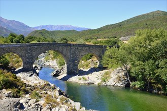 Old Genovese Bridge over the Tavignano River near Altiani