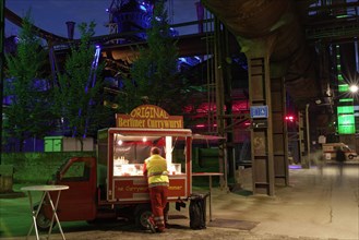 Currywurst wagon in a disused steelworks