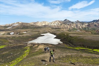 Trekking in mountain landscape