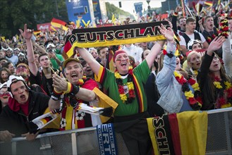 Fans watching the match Germany vs Ghana during the 2014 FIFA World Cup public screening event at Fanpark Berlin