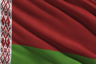 Flag of Belarus waving in the wind