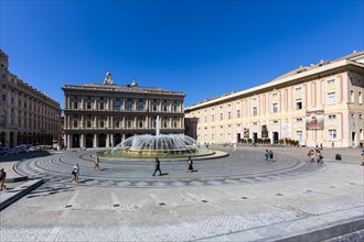 Piazza De Ferrari with fountain