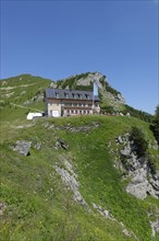 Rotwandhaus under the summit of Mt Rotwand