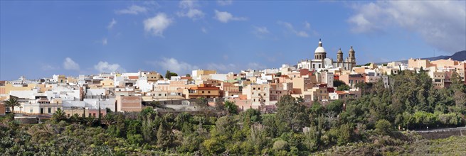 View of the town with the church of San Sebastian