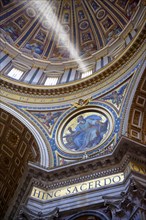 The dome interior of St Peter's by Michelangelo