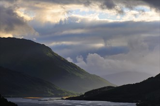 Atmospheric clouds over Loch Leven
