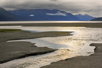 Placer River flowing into Turnagain Arm
