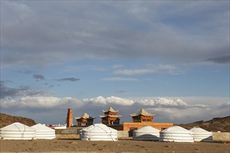 Yurt camp at the Ongi Khiid Monastery
