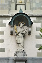 Johannes Nepomuk statue with a baldachin or canopy
