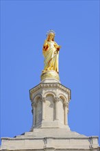 Gilded statue of the Virgin Mary on Avignon Cathedral