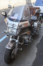 Parked Honda Goldwing motorcycle