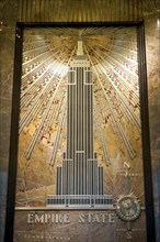 Representation of the Empire State Building in the lobby