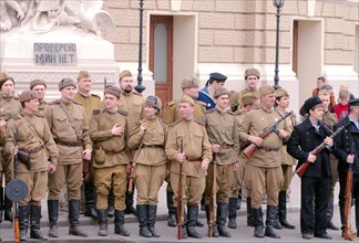 Parade commemorating the liberation of Odessa from the Nazis