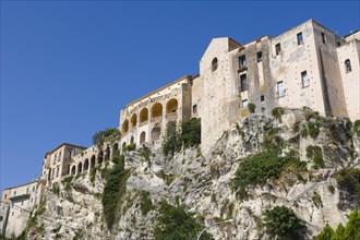 Houses clinging to the cliffs