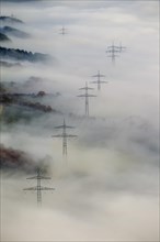 Pylons in the fog