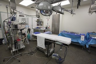 An operating room ready for an operation at Karmanos Cancer Institute