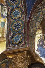 Column with Byzantine mosaics