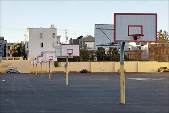 Basketball courts at a school playground
