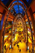 Christmas decorations in the Europa Passage shopping centre