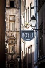 Hotel sign, Lyon