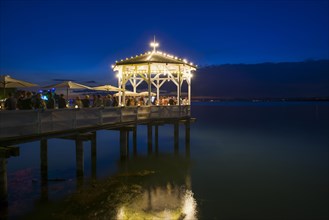 Pavilion with a bar on Lake Constance