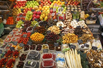 Market stall selling exotic fruits