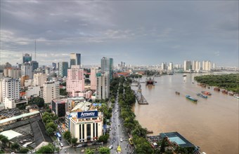 Skyline with Saigon River