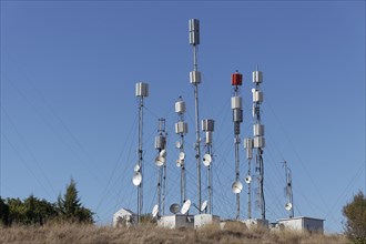 Transmitter masts for mobile telephone communication on Monte Smith