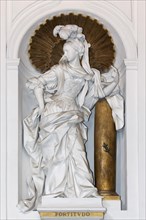 Baroque female stucco statue