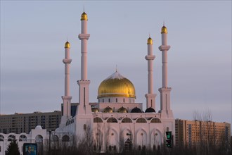 Nur-Astana Mosque in the evening