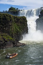Jetboat underneath the Iguazu Falls