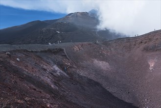 Tourists on the La Montagnola crater