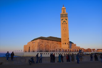 Hassan II Mosque in evening light