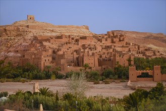 Adobe buildings of the Berber Ksar or fortified village of Ait Benhaddou