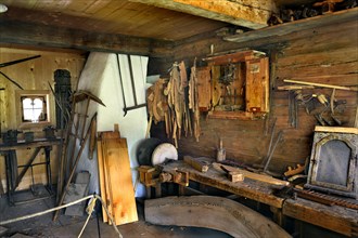 Carpenter's workshop in Markus Wasmeier Farm and Winter Sports Museum