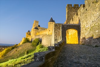 Porte d'Aude city gates, Carcassonne