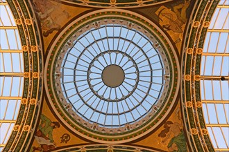 Glass rose window of the County Arcade