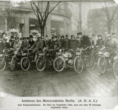 Start of the motorcycle race ADAC to Koenigswusterhausen