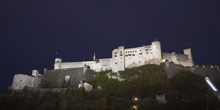 Hohensalzburg Castle at night