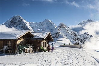 Wooden hut on Mannlichen Mountain
