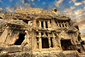 Acropolis and ancient Lycian rock tombs of Tlos Archaeological Site