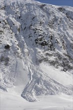 Avalanche at the Silvretta High Alpine Road
