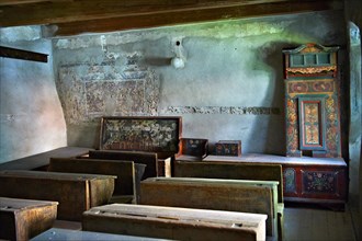 Schoolroom in the Saxon fortified church of Prejmer