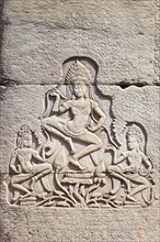 Dancing Apsaras bas relief from the Bayon