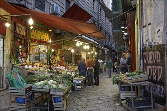 Alleyway with market stalls