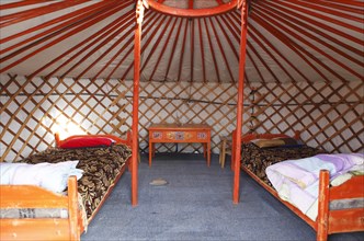 Simple yurt for tourists